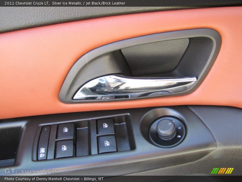 Silver Ice Metallic / Jet Black/Brick Leather 2011 Chevrolet Cruze LT
