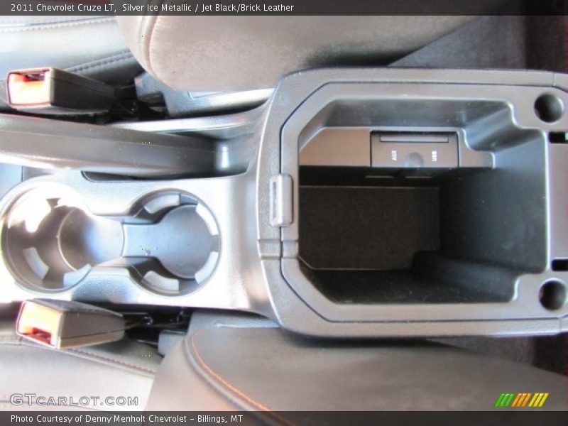 Silver Ice Metallic / Jet Black/Brick Leather 2011 Chevrolet Cruze LT
