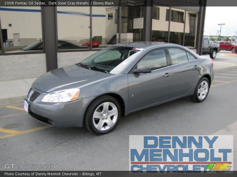 Dark Steel Gray Metallic / Ebony Black 2008 Pontiac G6 Sedan