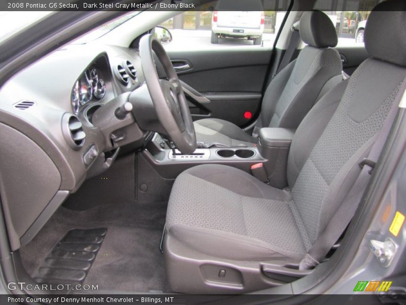 Dark Steel Gray Metallic / Ebony Black 2008 Pontiac G6 Sedan