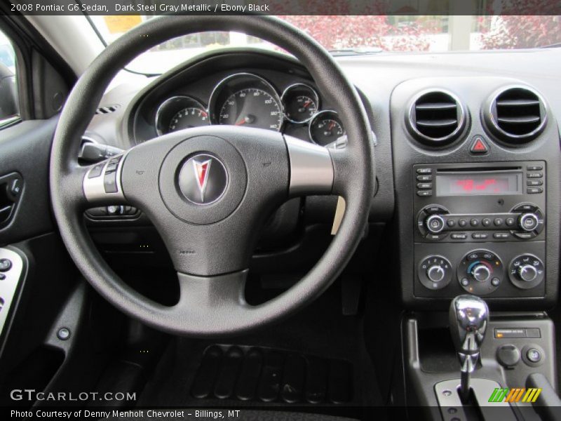 Dark Steel Gray Metallic / Ebony Black 2008 Pontiac G6 Sedan