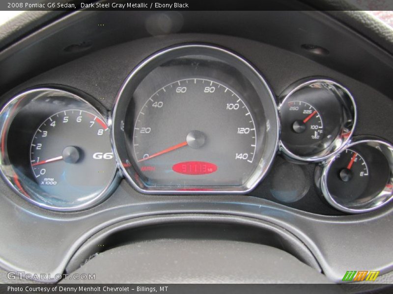 Dark Steel Gray Metallic / Ebony Black 2008 Pontiac G6 Sedan
