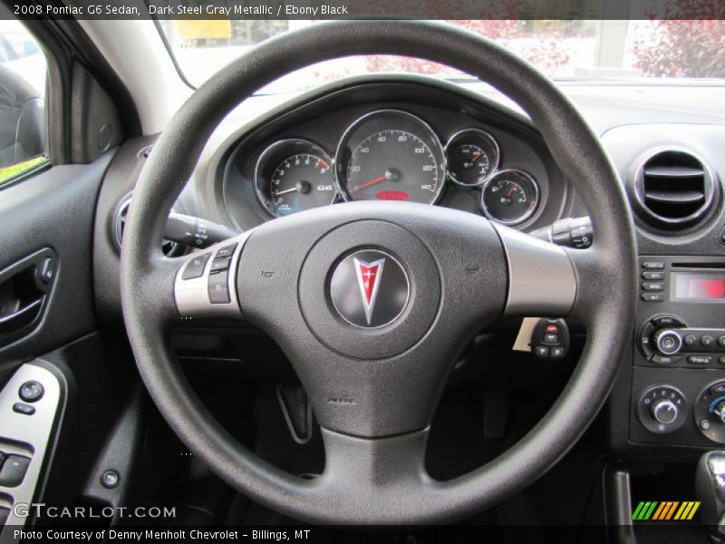 Dark Steel Gray Metallic / Ebony Black 2008 Pontiac G6 Sedan