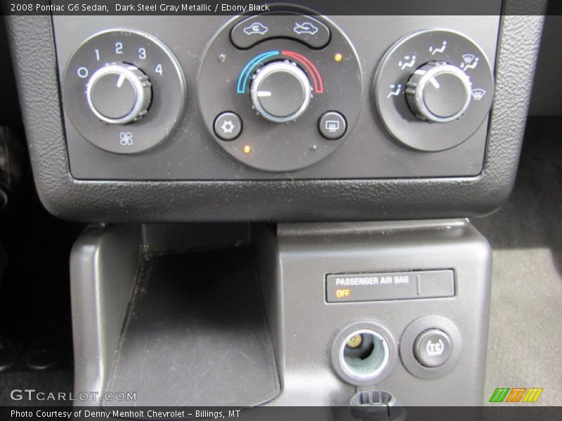 Dark Steel Gray Metallic / Ebony Black 2008 Pontiac G6 Sedan