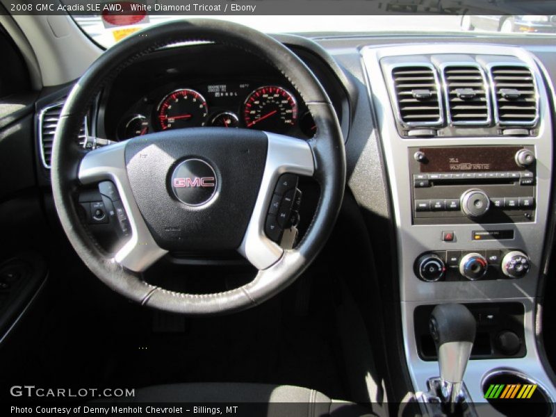 White Diamond Tricoat / Ebony 2008 GMC Acadia SLE AWD
