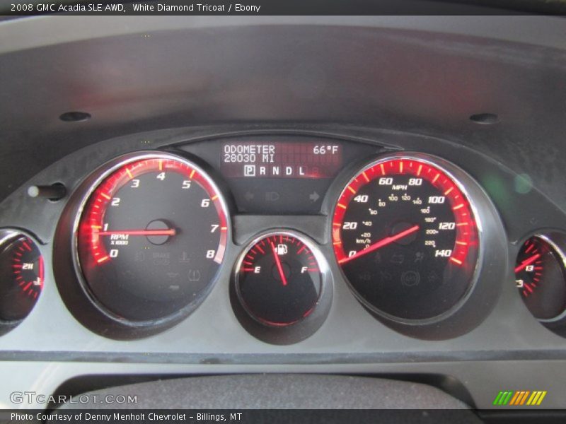 White Diamond Tricoat / Ebony 2008 GMC Acadia SLE AWD