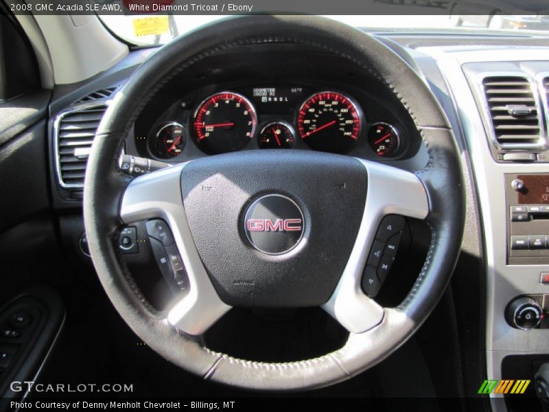White Diamond Tricoat / Ebony 2008 GMC Acadia SLE AWD