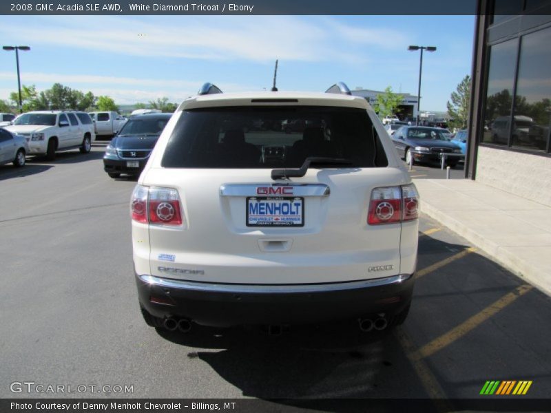 White Diamond Tricoat / Ebony 2008 GMC Acadia SLE AWD