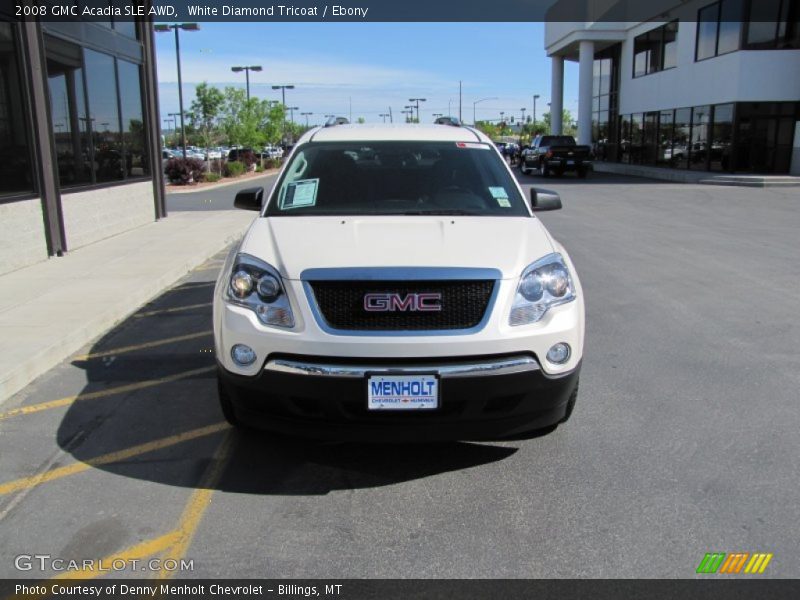 White Diamond Tricoat / Ebony 2008 GMC Acadia SLE AWD