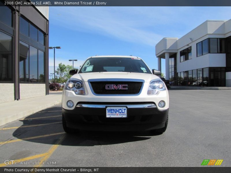 White Diamond Tricoat / Ebony 2008 GMC Acadia SLE AWD