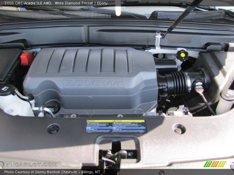 White Diamond Tricoat / Ebony 2008 GMC Acadia SLE AWD