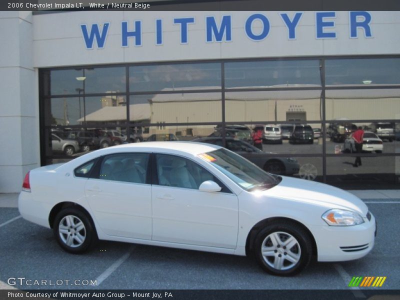White / Neutral Beige 2006 Chevrolet Impala LT