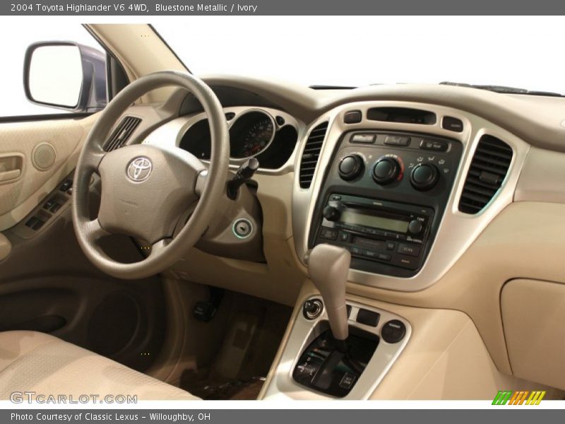 Bluestone Metallic / Ivory 2004 Toyota Highlander V6 4WD