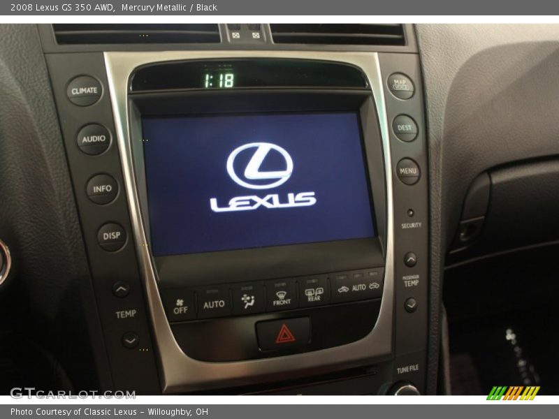 Mercury Metallic / Black 2008 Lexus GS 350 AWD