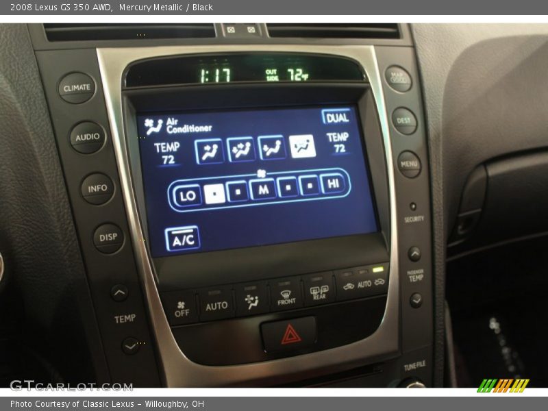 Mercury Metallic / Black 2008 Lexus GS 350 AWD