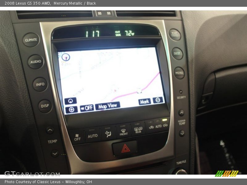Mercury Metallic / Black 2008 Lexus GS 350 AWD