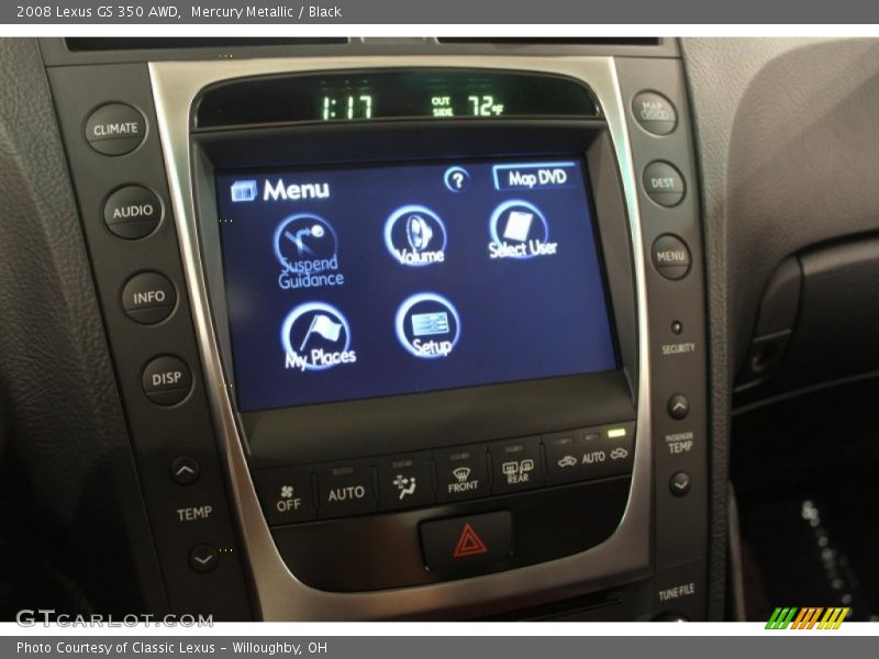 Mercury Metallic / Black 2008 Lexus GS 350 AWD