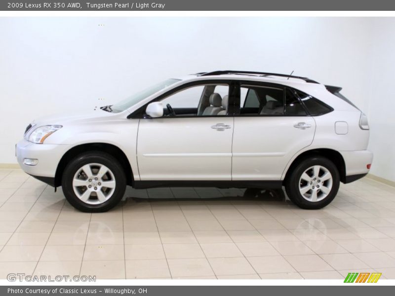 Tungsten Pearl / Light Gray 2009 Lexus RX 350 AWD