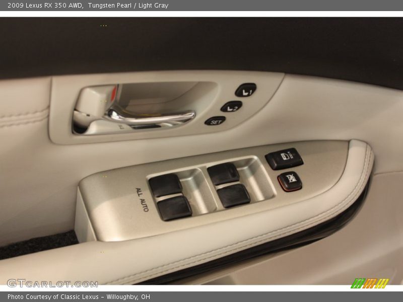 Tungsten Pearl / Light Gray 2009 Lexus RX 350 AWD
