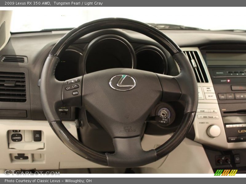Tungsten Pearl / Light Gray 2009 Lexus RX 350 AWD
