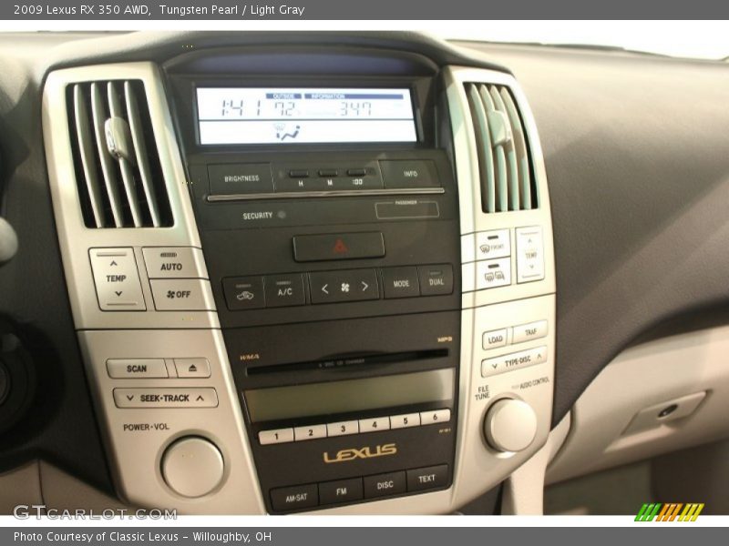 Tungsten Pearl / Light Gray 2009 Lexus RX 350 AWD