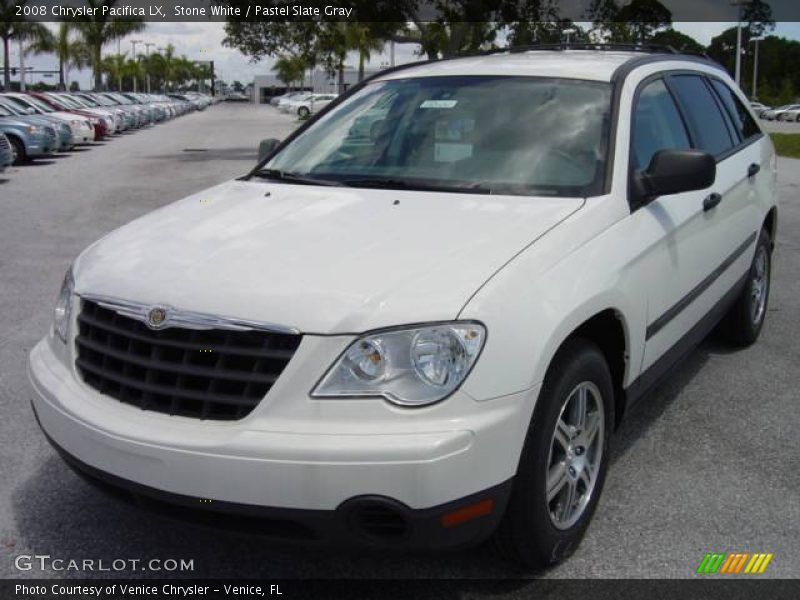 Stone White / Pastel Slate Gray 2008 Chrysler Pacifica LX