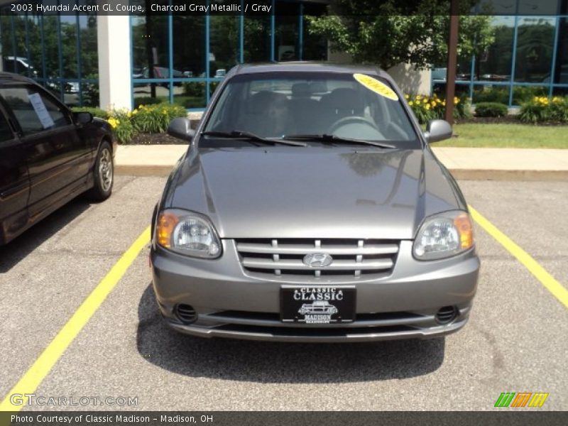 Charcoal Gray Metallic / Gray 2003 Hyundai Accent GL Coupe