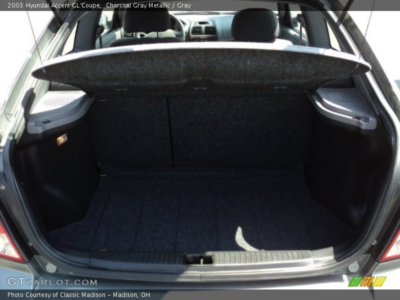 Charcoal Gray Metallic / Gray 2003 Hyundai Accent GL Coupe