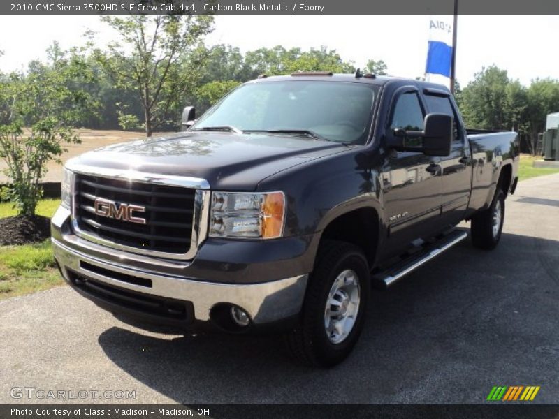 Carbon Black Metallic / Ebony 2010 GMC Sierra 3500HD SLE Crew Cab 4x4