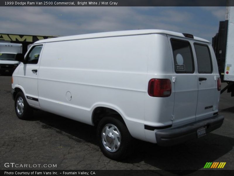 Bright White / Mist Gray 1999 Dodge Ram Van 2500 Commercial