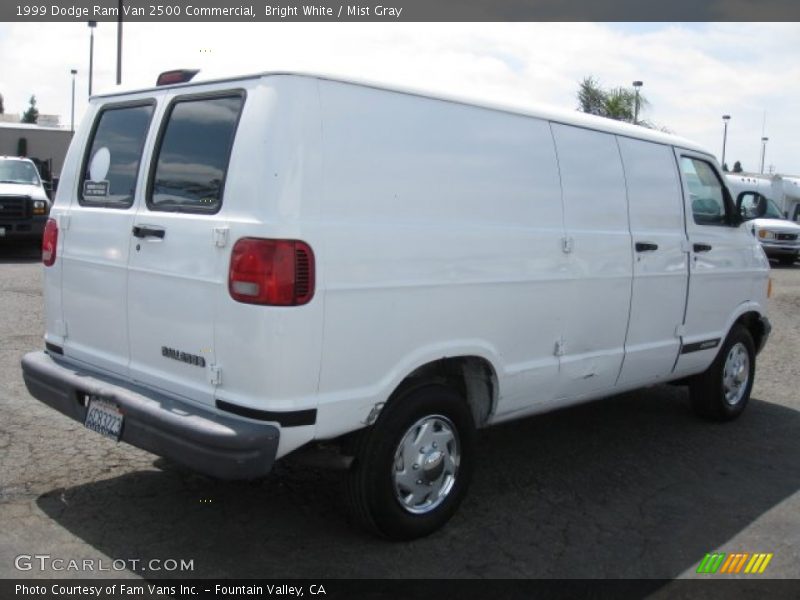 Bright White / Mist Gray 1999 Dodge Ram Van 2500 Commercial