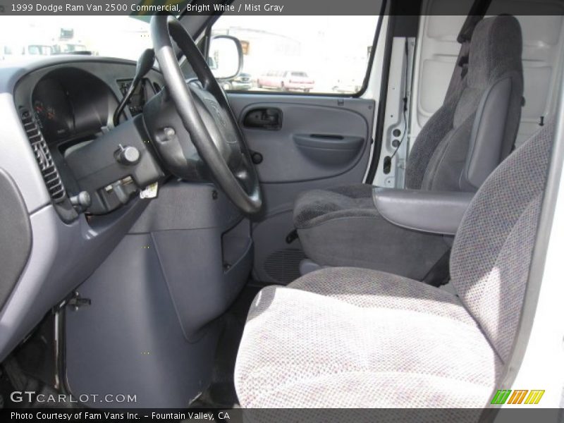 Bright White / Mist Gray 1999 Dodge Ram Van 2500 Commercial