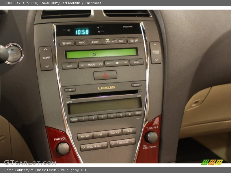 Royal Ruby Red Metallic / Cashmere 2008 Lexus ES 350