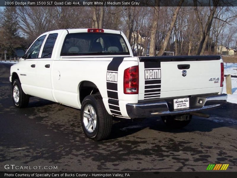 Bright White / Medium Slate Gray 2006 Dodge Ram 1500 SLT Quad Cab 4x4