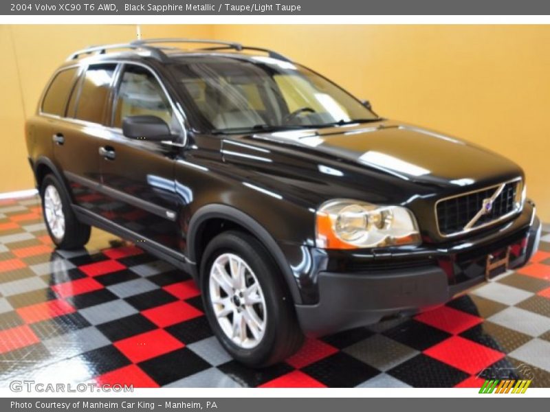 Black Sapphire Metallic / Taupe/Light Taupe 2004 Volvo XC90 T6 AWD