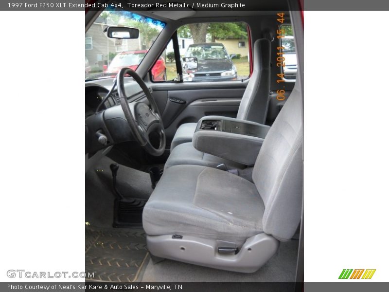 Toreador Red Metallic / Medium Graphite 1997 Ford F250 XLT Extended Cab 4x4