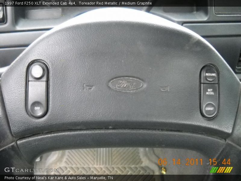 Toreador Red Metallic / Medium Graphite 1997 Ford F250 XLT Extended Cab 4x4