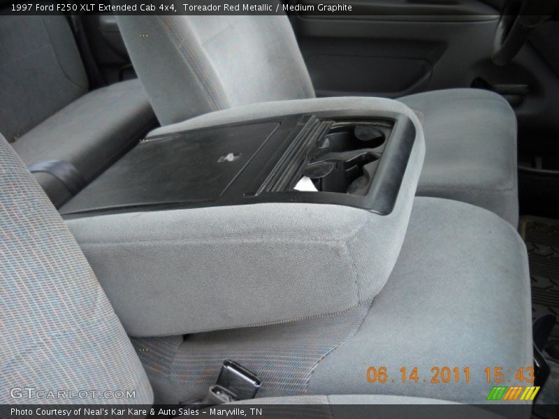 Toreador Red Metallic / Medium Graphite 1997 Ford F250 XLT Extended Cab 4x4