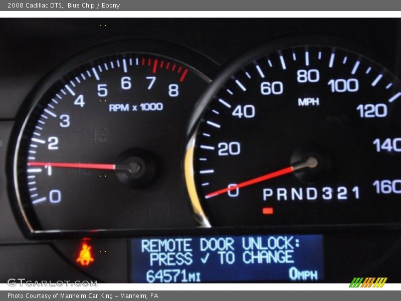 Blue Chip / Ebony 2008 Cadillac DTS