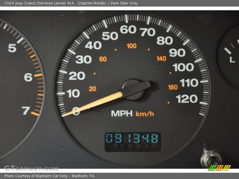 Graphite Metallic / Dark Slate Gray 2004 Jeep Grand Cherokee Laredo 4x4