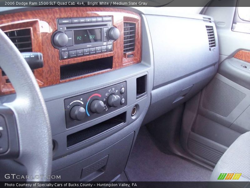 Bright White / Medium Slate Gray 2006 Dodge Ram 1500 SLT Quad Cab 4x4