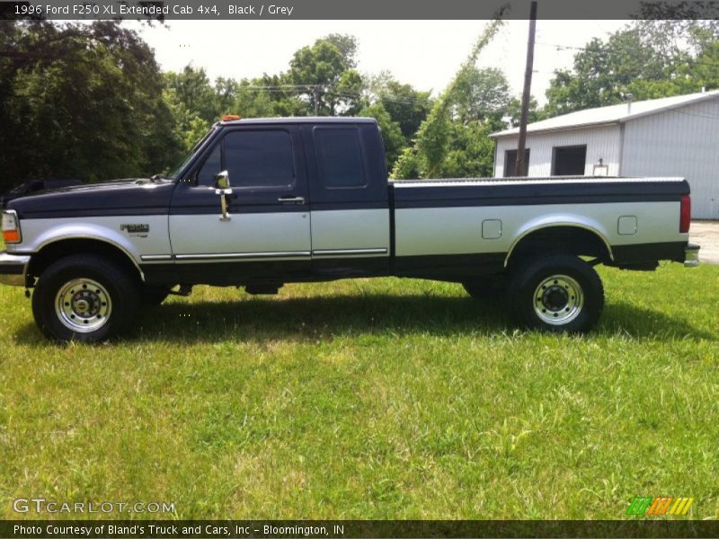 Black / Grey 1996 Ford F250 XL Extended Cab 4x4