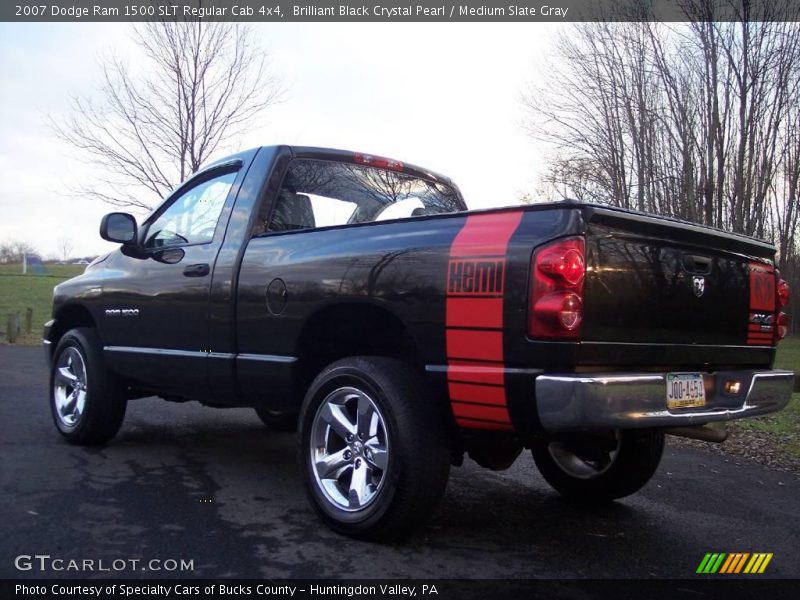 Brilliant Black Crystal Pearl / Medium Slate Gray 2007 Dodge Ram 1500 SLT Regular Cab 4x4