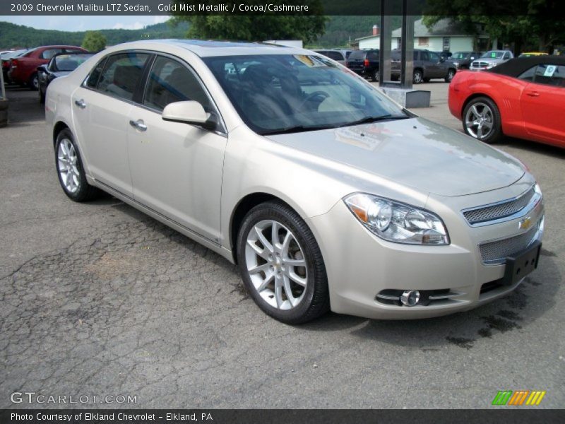 Gold Mist Metallic / Cocoa/Cashmere 2009 Chevrolet Malibu LTZ Sedan