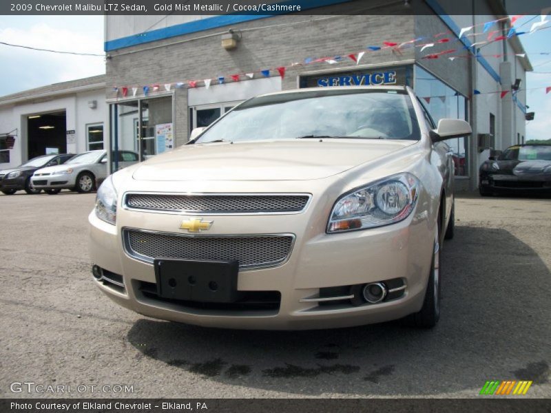 Gold Mist Metallic / Cocoa/Cashmere 2009 Chevrolet Malibu LTZ Sedan