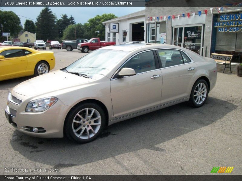 Gold Mist Metallic / Cocoa/Cashmere 2009 Chevrolet Malibu LTZ Sedan