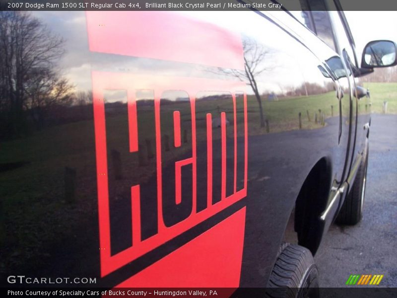 Brilliant Black Crystal Pearl / Medium Slate Gray 2007 Dodge Ram 1500 SLT Regular Cab 4x4