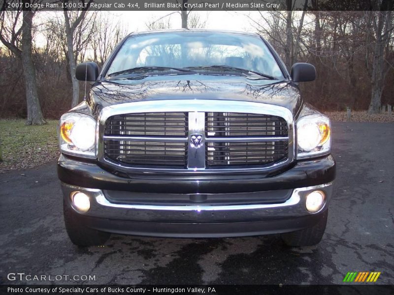 Brilliant Black Crystal Pearl / Medium Slate Gray 2007 Dodge Ram 1500 SLT Regular Cab 4x4