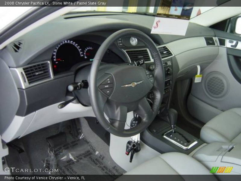 Stone White / Pastel Slate Gray 2008 Chrysler Pacifica LX