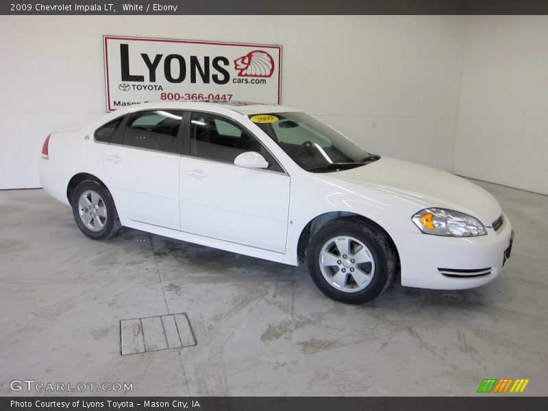White / Ebony 2009 Chevrolet Impala LT